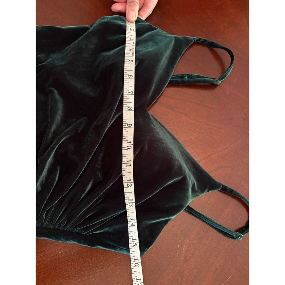 Revelry Rory Velvet Bridesmaid Long Gown Dress in Emerald Green Size 4 - Picture 10 of 16